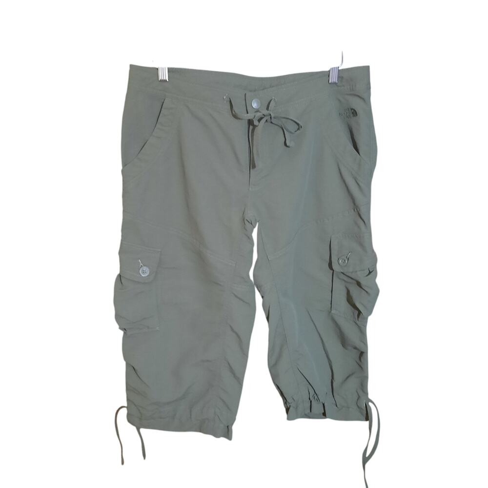 The North Face Womens Army Green Camping & Hiking Cargo Capri Pants Size 14
